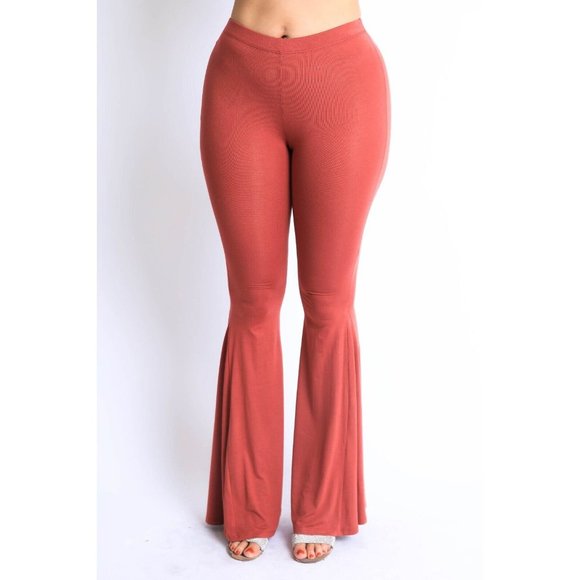 Women's Buttery Soft High Waisted Wide Leg Flared Bell Bottom Pants Yoga Dance - Picture 10 of 10